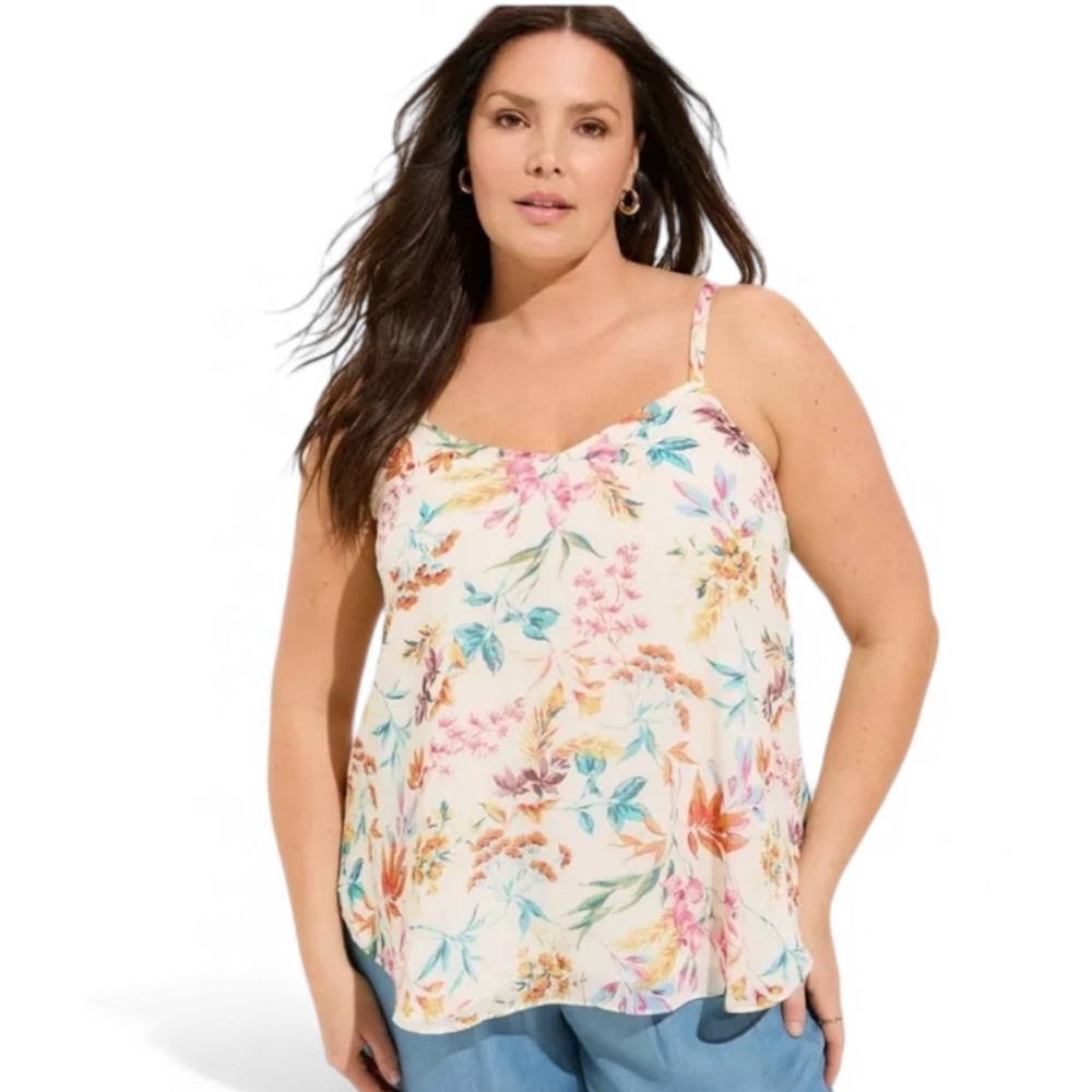 NWT Torrid Stretch Challis Cami In Carrie Floral